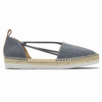 Rockport Seaview Bungee Flache Schuhe Damen Blau GST-092578